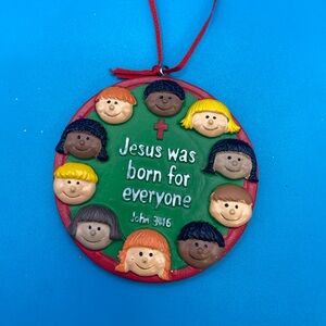 Jesus Was Born for Everyone - Round Ornament